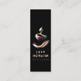 Minitarjeta De Visita Instructor de Yoga Lotus Meditation Pose Brushstro