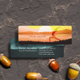 Minitarjeta De Visita Instructor de Yoga Saludo Sun Crescent Moon Pose