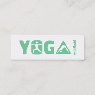 Minitarjeta De Visita Instructor independiente de la yoga minimalista