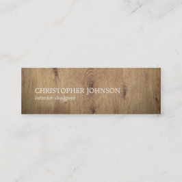 Minitarjeta De Visita Interiorista blanco de madera elegante moderno