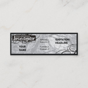 Minitarjeta De Visita Investigador paranormal
