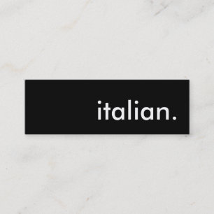 Minitarjeta De Visita italiano.