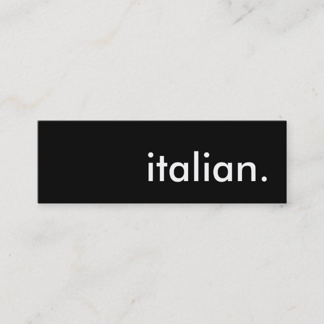 Minitarjeta De Visita italiano. (Anverso)