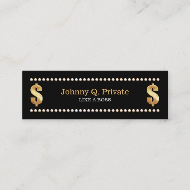 Minitarjeta De Visita Jefe Bling VIP (Anverso)