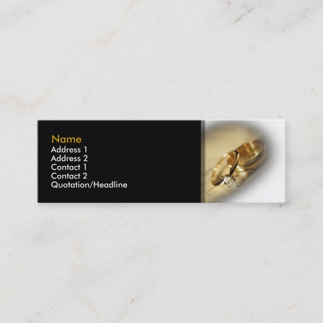 Minitarjeta De Visita Jewelry Business Card (Anverso)
