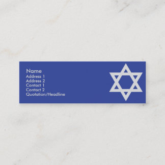 Minitarjeta De Visita Judaísmo - flaco