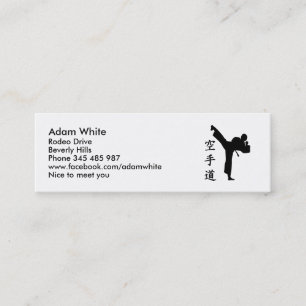 Minitarjeta De Visita Karate Kung Fu
