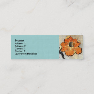 Minitarjeta De Visita Katsushika Hokusai Ukiyo-e Woodcut Print - Poppies