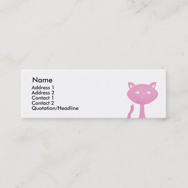 Minitarjeta De Visita Kitts arcoiris (Anverso)