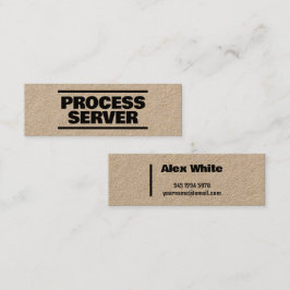 Minitarjeta De Visita Kraft de servicio de procesos