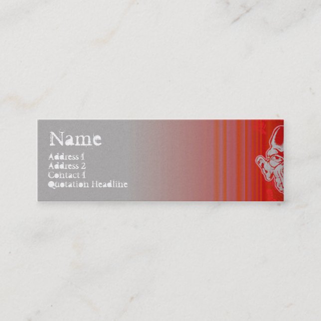 Minitarjeta De Visita La CALLE HACE FRENTE a rojo (Anverso)