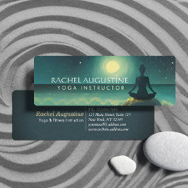 Minitarjeta De Visita La meditación del yoga en la noche de las estrella