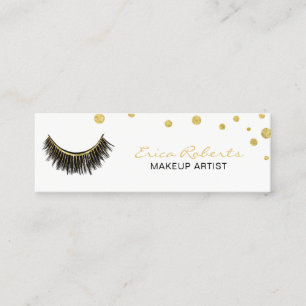 Minitarjeta De Visita La moda del artista de maquillaje azota confeti