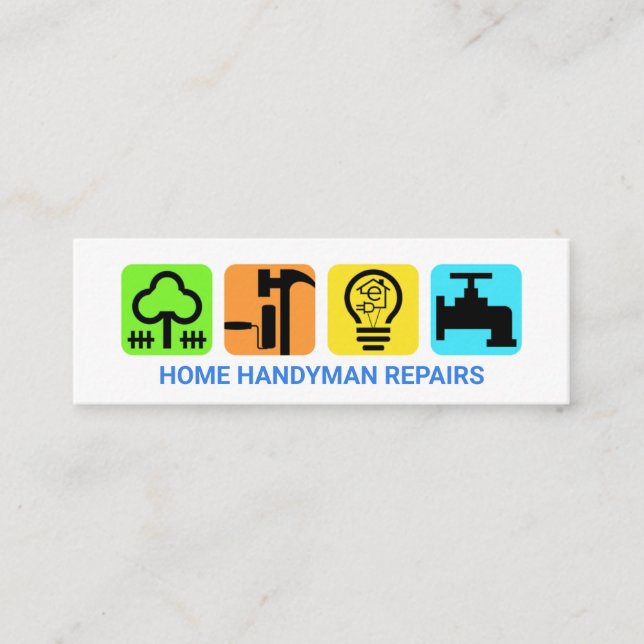 Minitarjeta De Visita La placa del contratista elegante moderno (Anverso)