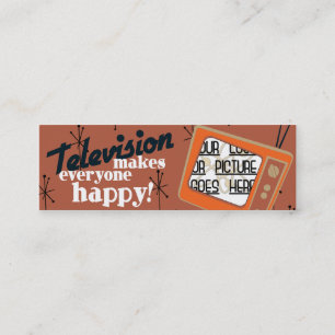 Minitarjeta De Visita ¡La Televisión Hace Feliz A Todos! Copper Brown