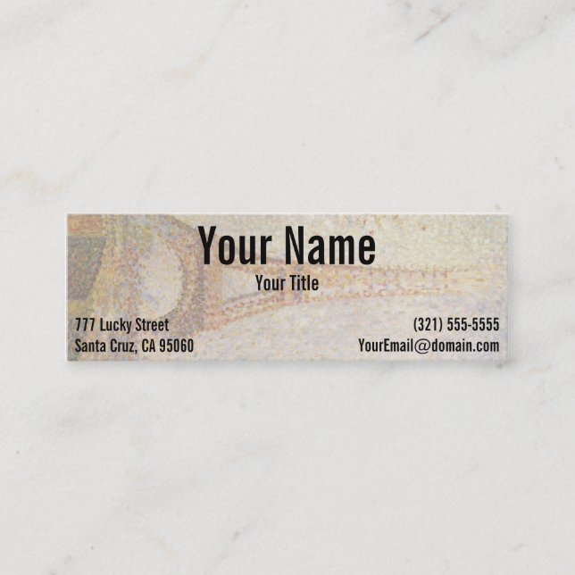 Minitarjeta De Visita La torre Eiffel de Jorte Seurat (Anverso)