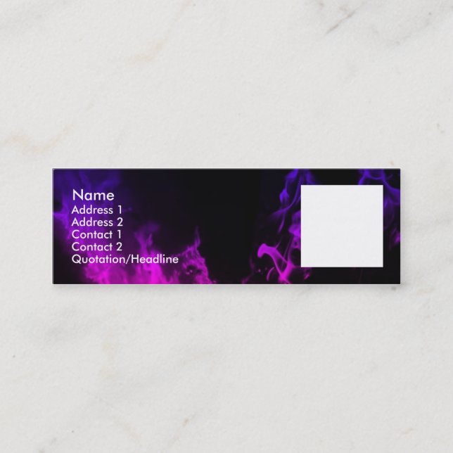 Minitarjeta De Visita La violeta flamea II (Anverso)