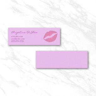 Minitarjeta De Visita Labial rojo rosa