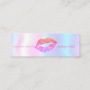 Minitarjeta De Visita Labios Brillantes Modernos y Sencillos, Artista de