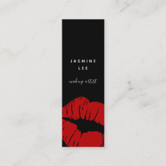 Minitarjeta De Visita labios minimalistas modernos elegantes del artista