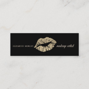 Minitarjeta De Visita Labios Modernos Sencillos con Brillo, Artista de M