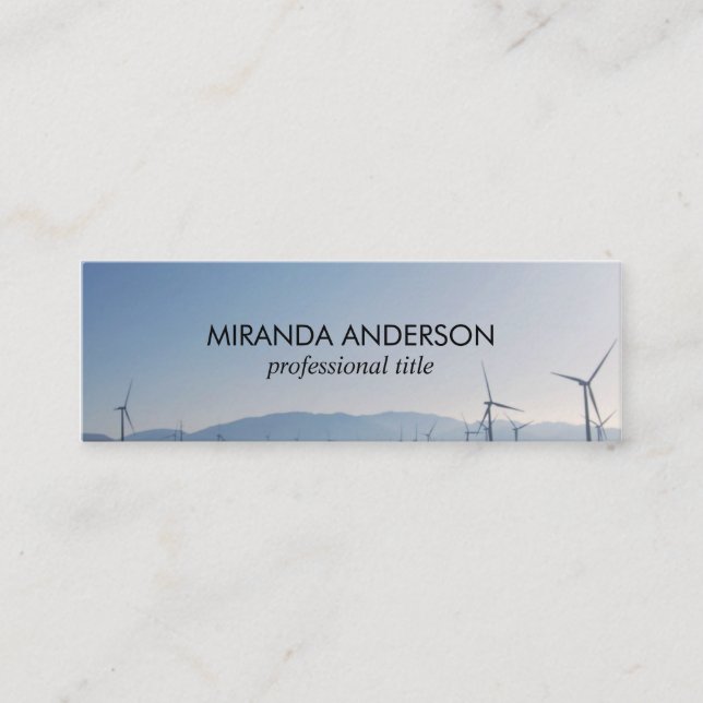 Minitarjeta De Visita Lado del campo de los molinos de viento (Anverso)