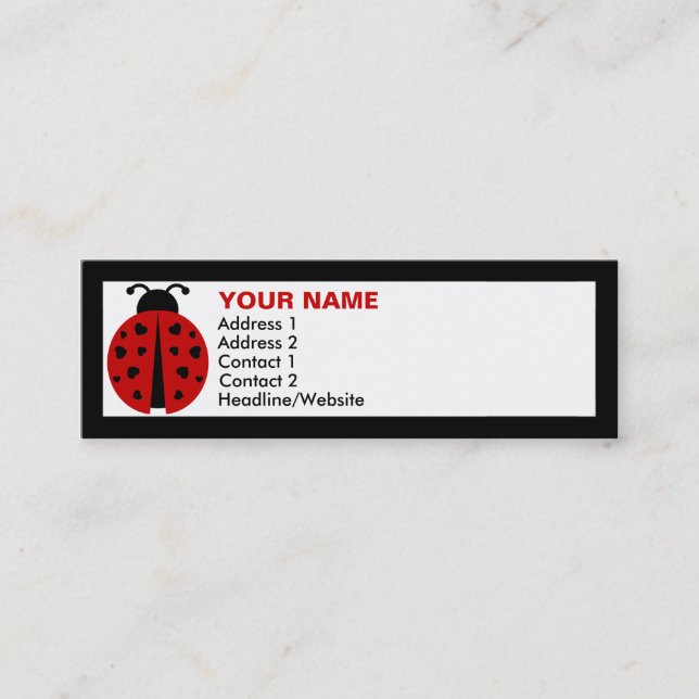 Minitarjeta De Visita ladybugz. (Anverso)