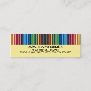 Minitarjeta De Visita Lápices de colores