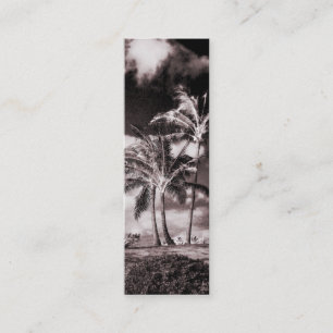 Minitarjeta De Visita Las palmeras hawaianas de la sepia retra