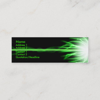 Minitarjeta De Visita Laser verde