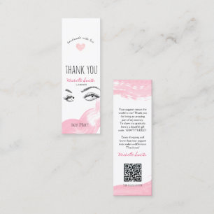 Minitarjeta De Visita Lázagos de maquillaje Filo Rosado Gracias Descuent