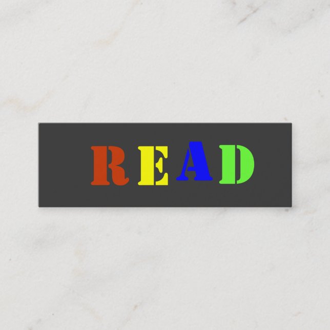 Minitarjeta De Visita LEA la señal para modificar para requisitos (Anverso)