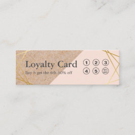 Minitarjeta De Visita Lealtad geométrica del Lt rosa en colores pastel