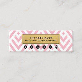 Minitarjeta De Visita Lealtad moderna clásica del rosa del acento del