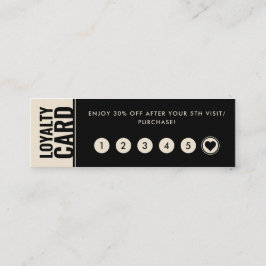 Minitarjeta De Visita Lealtad Neutral Moderna y Minimalista