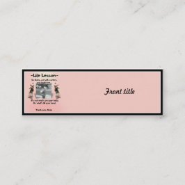 Minitarjeta De Visita Lección de vida de una madre #1