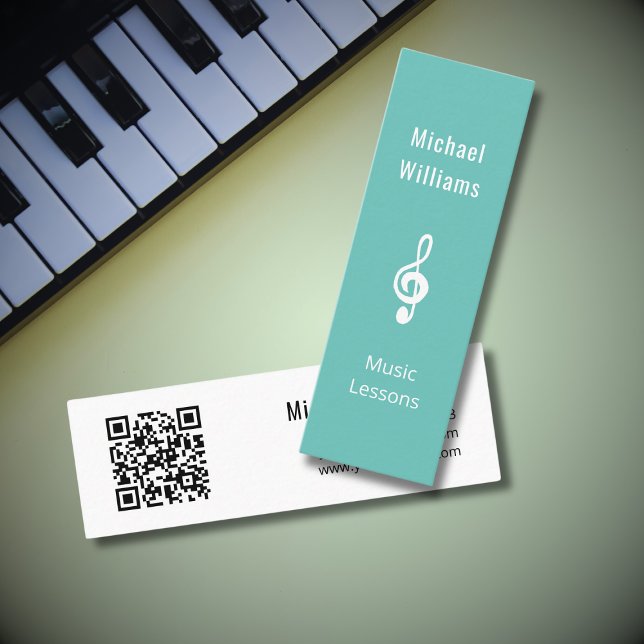 Minitarjeta De Visita Lecciones musicales Código QR Símbolo de la Clef T (Subido por el creador)