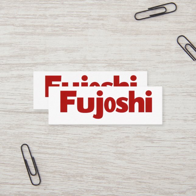 Minitarjeta De Visita Lema rojo simple de Fujoshi (Anverso/Reverso In Situ)