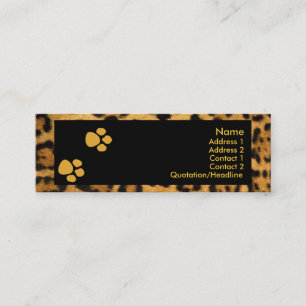 Minitarjeta De Visita Leopard Business Card