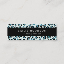 Minitarjeta De Visita Leopard Print, Leopard Spots, Blue Leopard