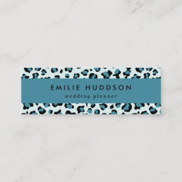 Minitarjeta De Visita Leopard Print, Leopard Spots, Blue Leopard