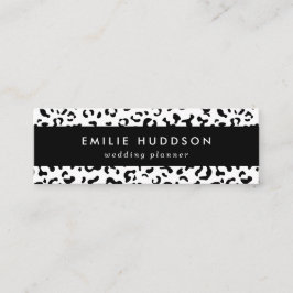 Minitarjeta De Visita Leopard Print, Leopard Spots, Negro Y Blanco