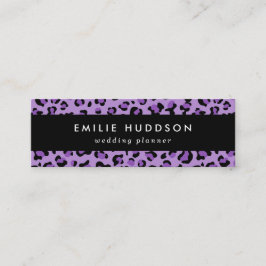 Minitarjeta De Visita Leopard Print, Leopard Spots, Purple Leopard