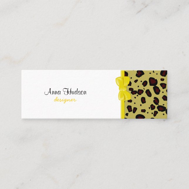Minitarjeta De Visita Leopardo Print, Leopard Spots, Brown Leopard (Anverso)