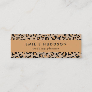 Minitarjeta De Visita Leopardo Print, Leopard Spots, Brown Leopard