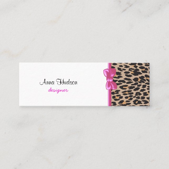 Minitarjeta De Visita Leopardo Print, Leopard Spots, Brown Leopard (Anverso)