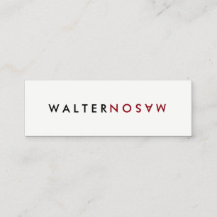 Minitarjeta De Visita Letra Flip