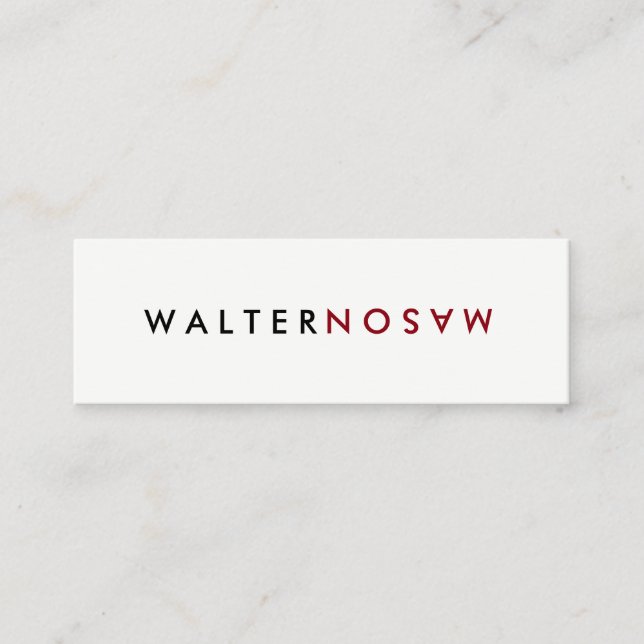 Minitarjeta De Visita Letra Flip (Anverso)