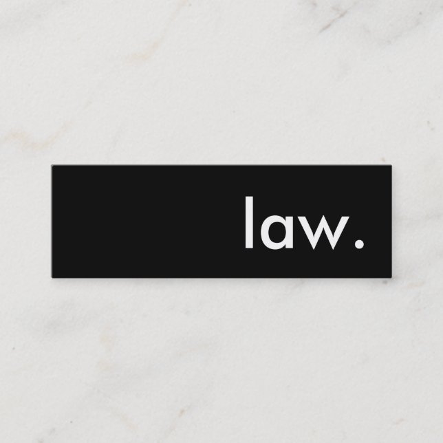 Minitarjeta De Visita ley. (Anverso)