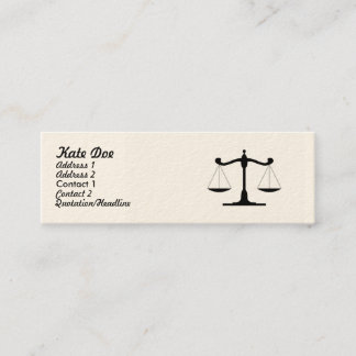 Minitarjeta De Visita Ley Businesscard flaco